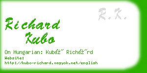 richard kubo business card